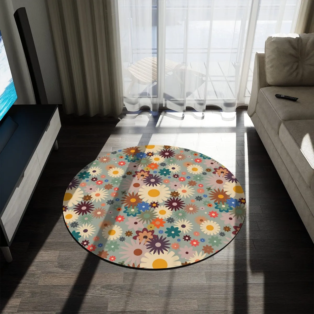 Hippie Daisy Floral Rug