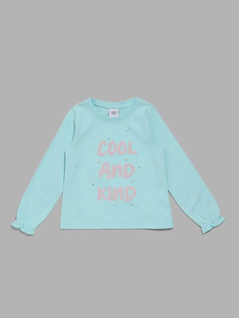 HOP Kids Mint Pearl Accent Top