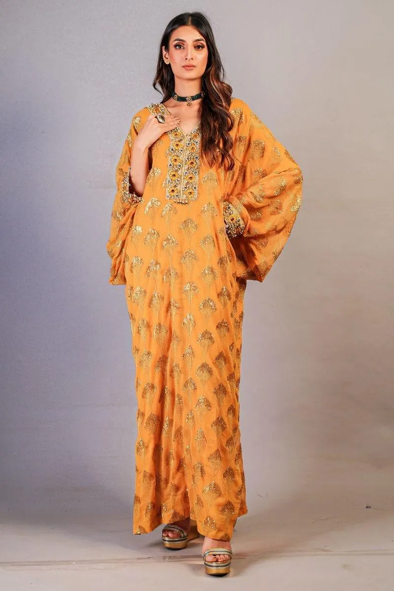 Huma Adnan - ASTR - Chiffon - Mustard - 1 Piece