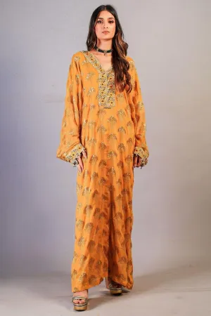 Huma Adnan - ASTR - Chiffon - Mustard - 1 Piece