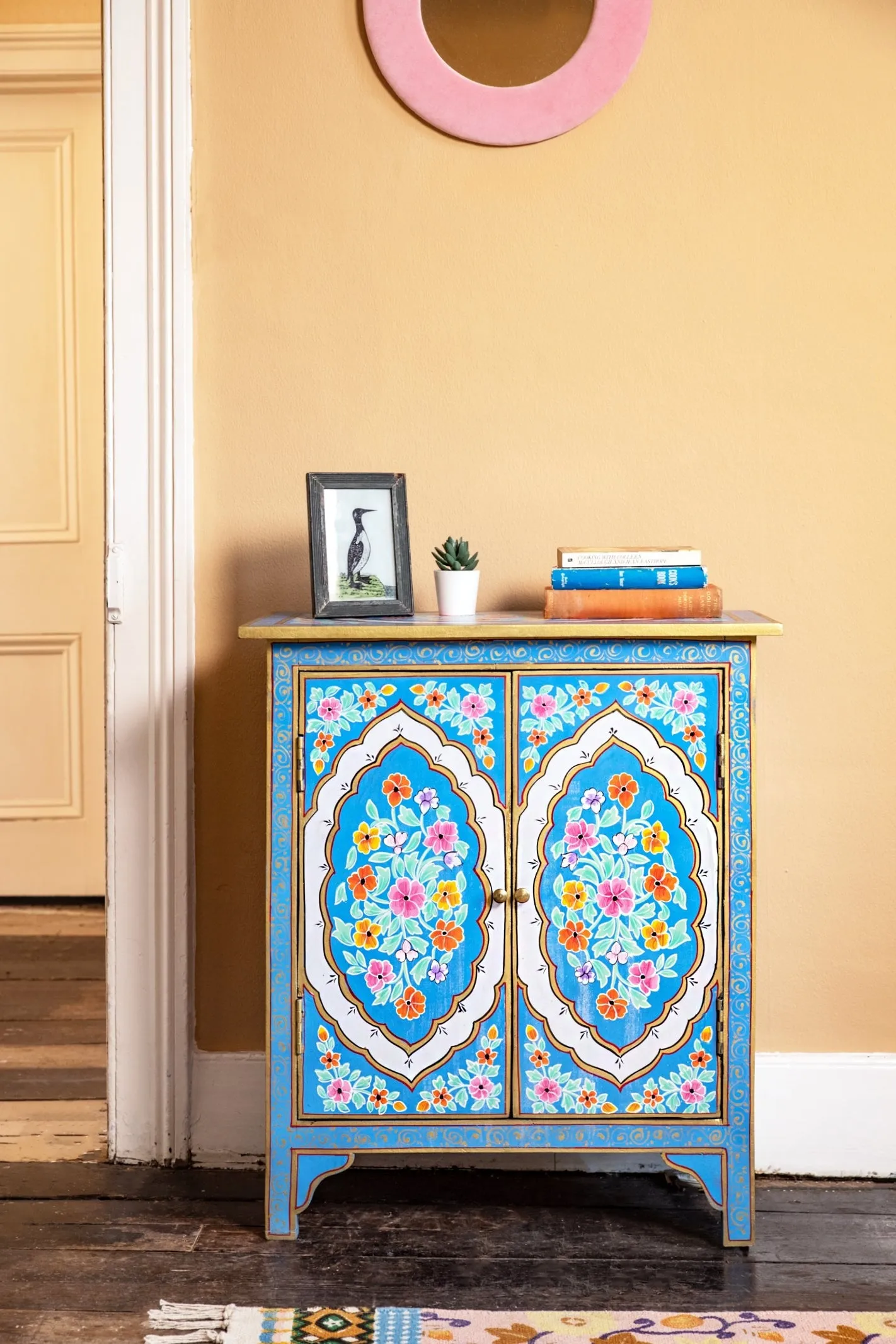 Indian Wooden Handmade Hand Painted Bedside Cabinet / SideBoard Table, Home Decor Table,Bedroom Table, Side Table By J.L.HOME DECOR