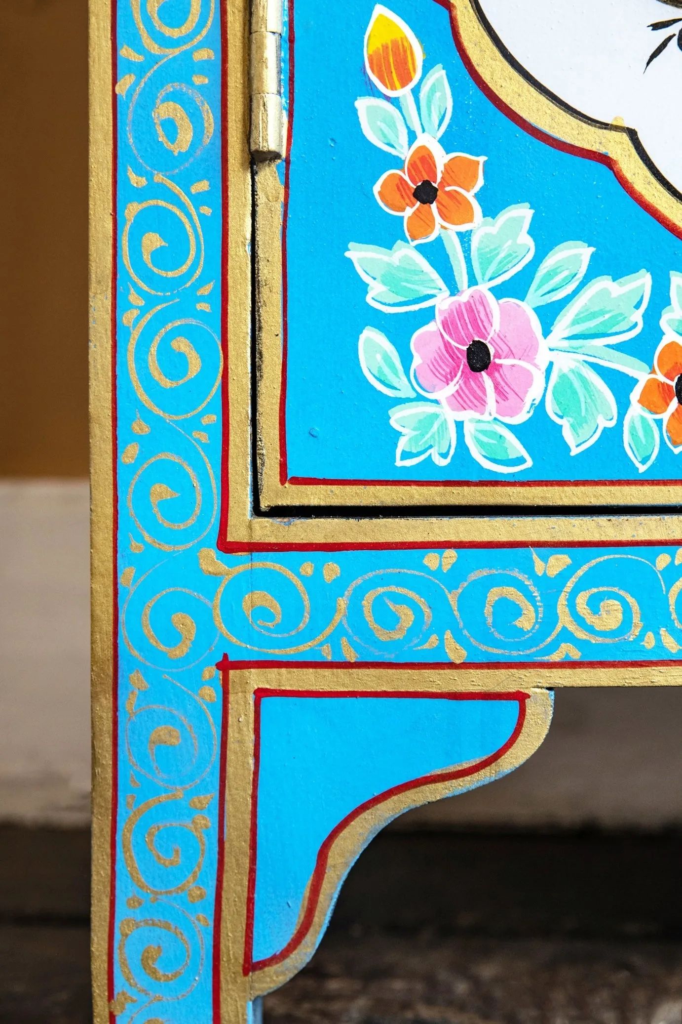 Indian Wooden Handmade Hand Painted Bedside Cabinet / SideBoard Table, Home Decor Table,Bedroom Table, Side Table By J.L.HOME DECOR