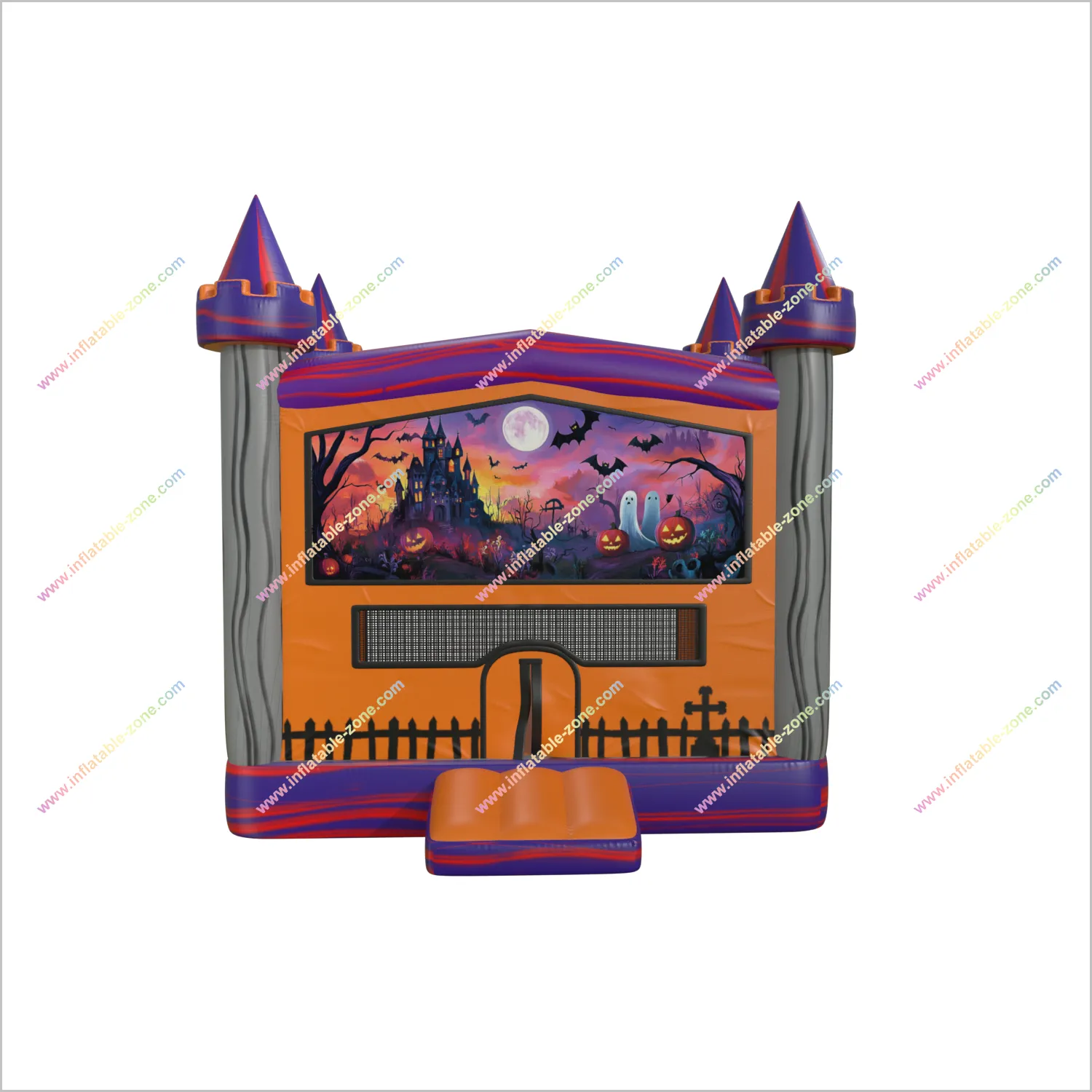 Inflatable Pumpkin Ghost Haunted House Jumping Castle Outdoor Play Structure Halloween Bouncy House Rental