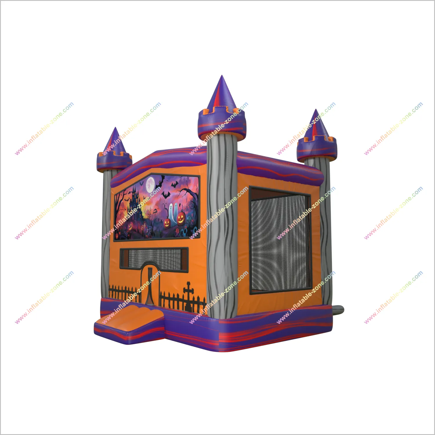 Inflatable Pumpkin Ghost Haunted House Jumping Castle Outdoor Play Structure Halloween Bouncy House Rental