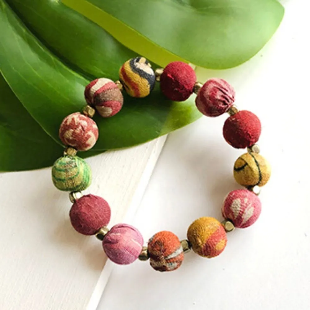 Kantha Bauble Bracelet