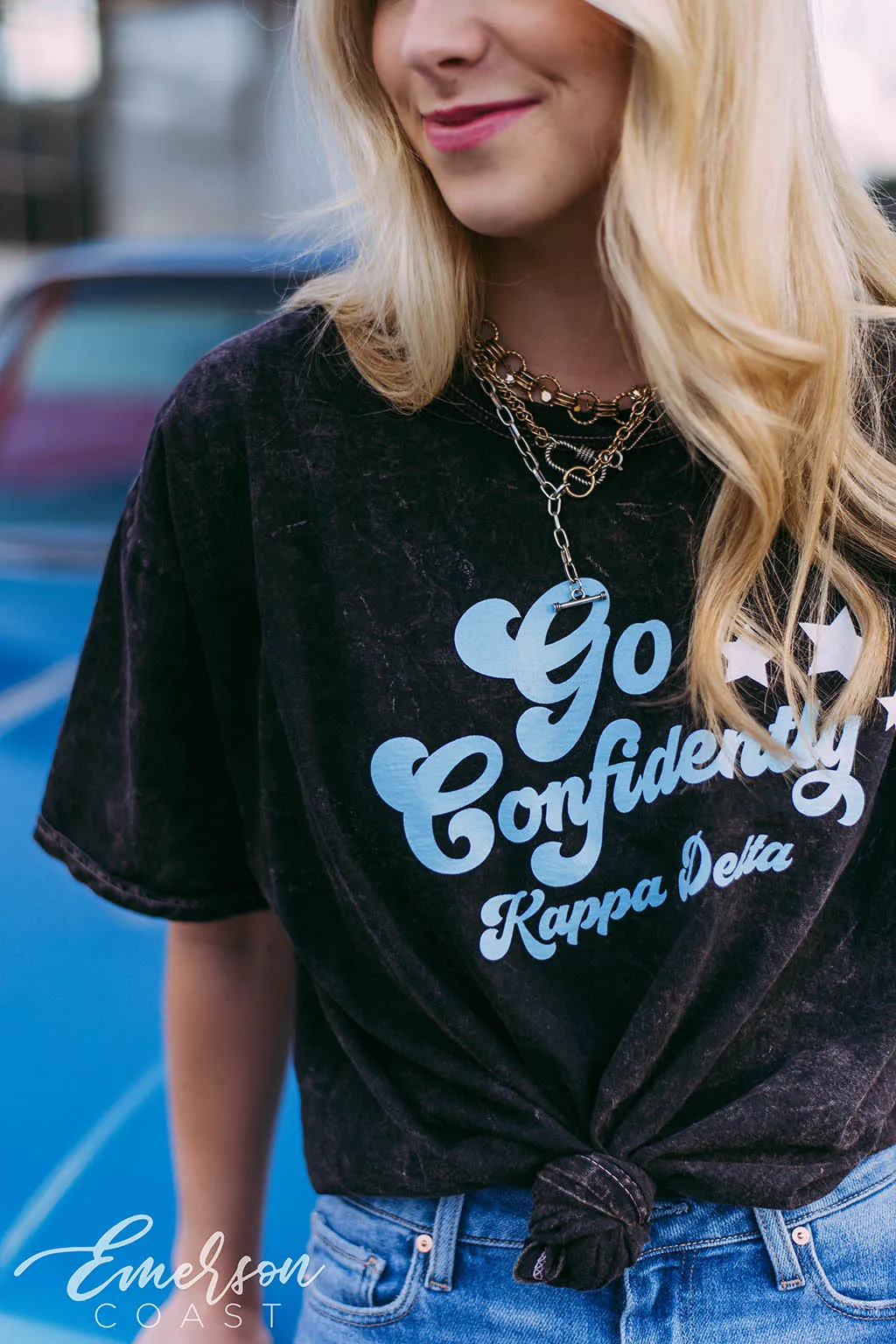 Kappa Delta Go Confidently Mineral Wash Tee