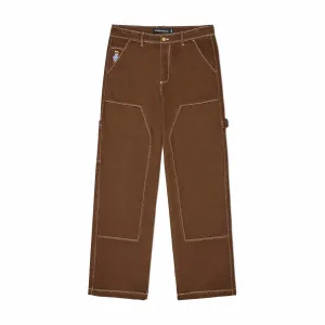 KidSuper Studios Messy Stitched Work Pants (Brown)