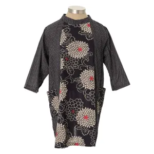 Kiku Printed Black Panel Dress