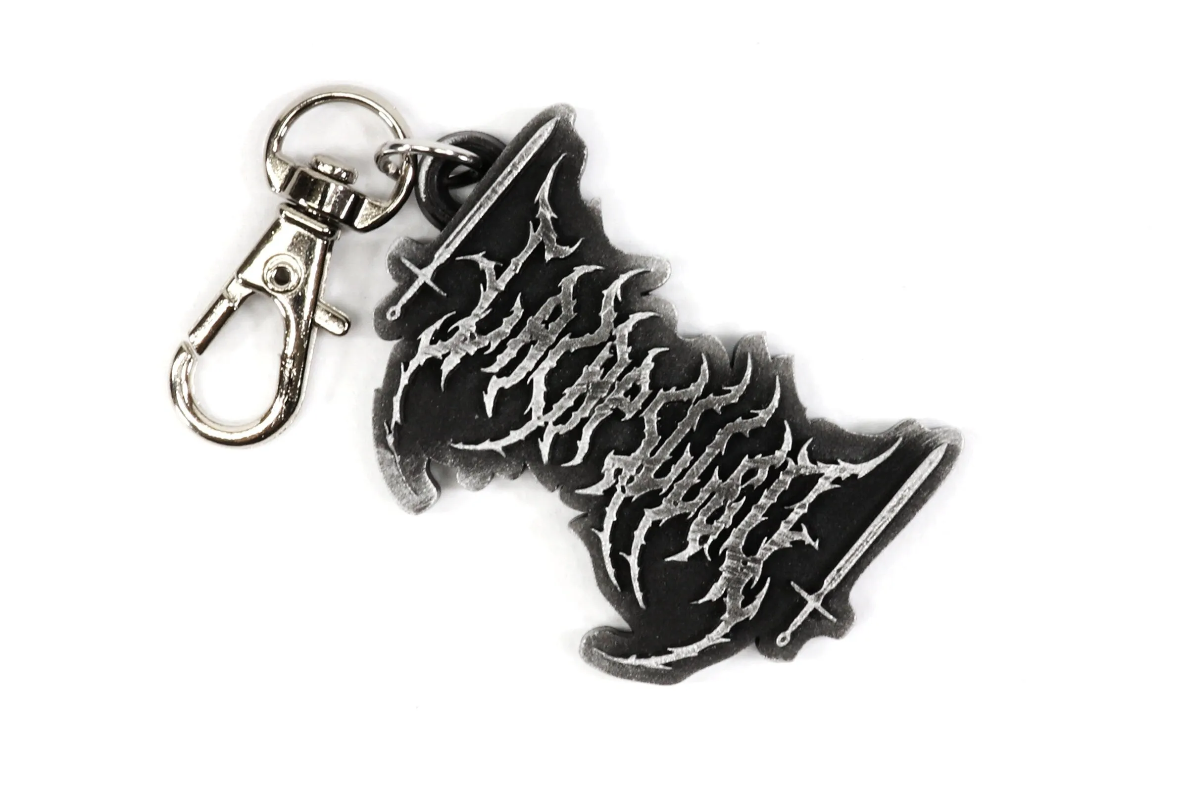 Lainpilled Metal Text Keychain / Necklace - Anime Merch