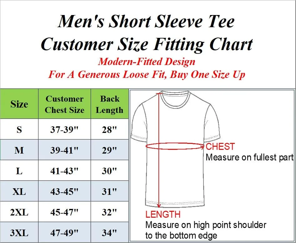 Men's Short Sleeve V-Neck Modern Fit Classic Tee (S-3XL)