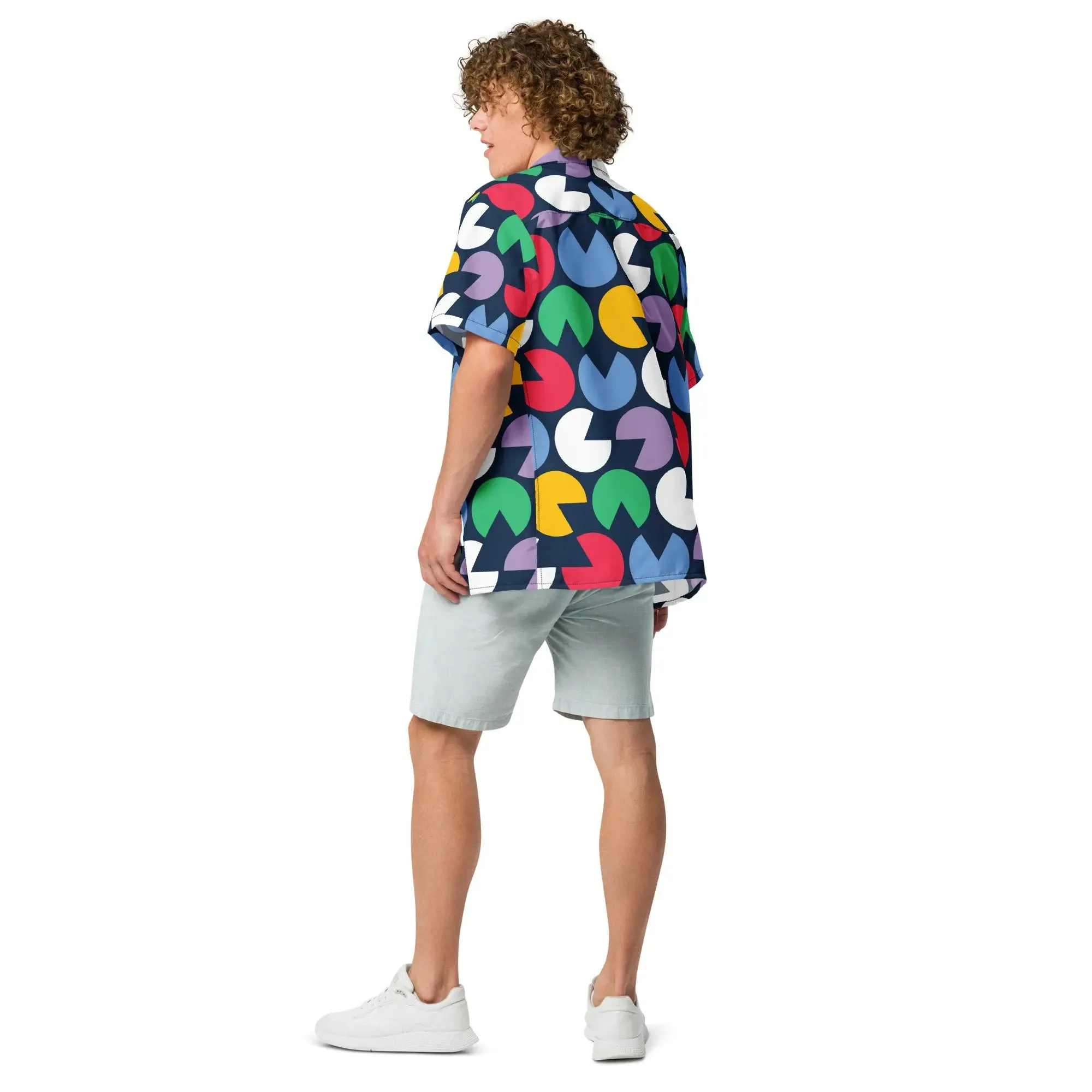 MY Lite Color Pop Unisex Button Down Short Sleeve Shirt