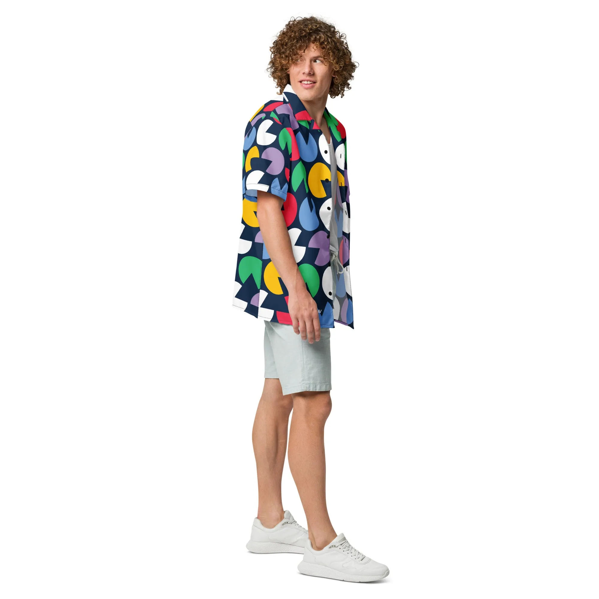 MY Lite Color Pop Unisex Button Down Short Sleeve Shirt