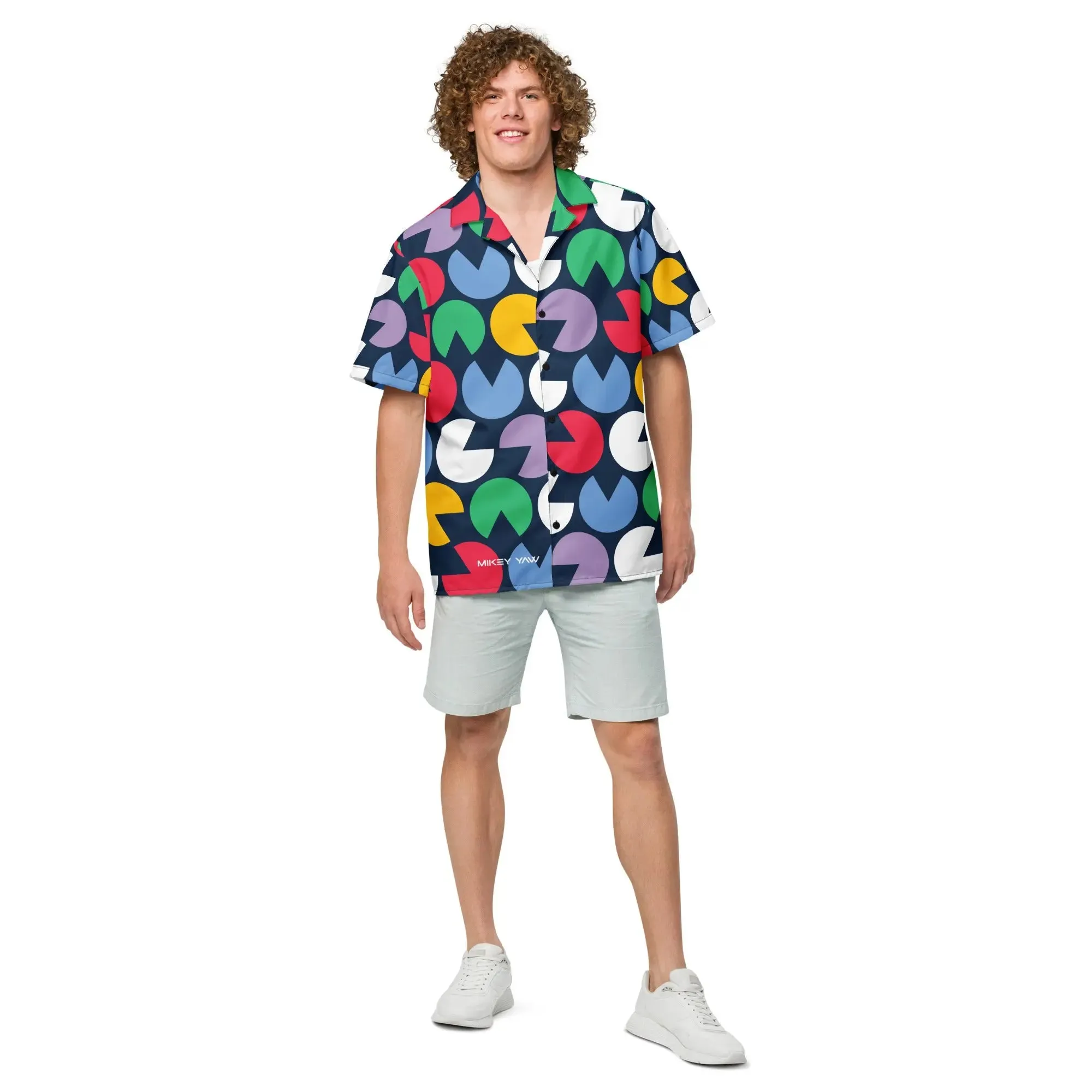 MY Lite Color Pop Unisex Button Down Short Sleeve Shirt