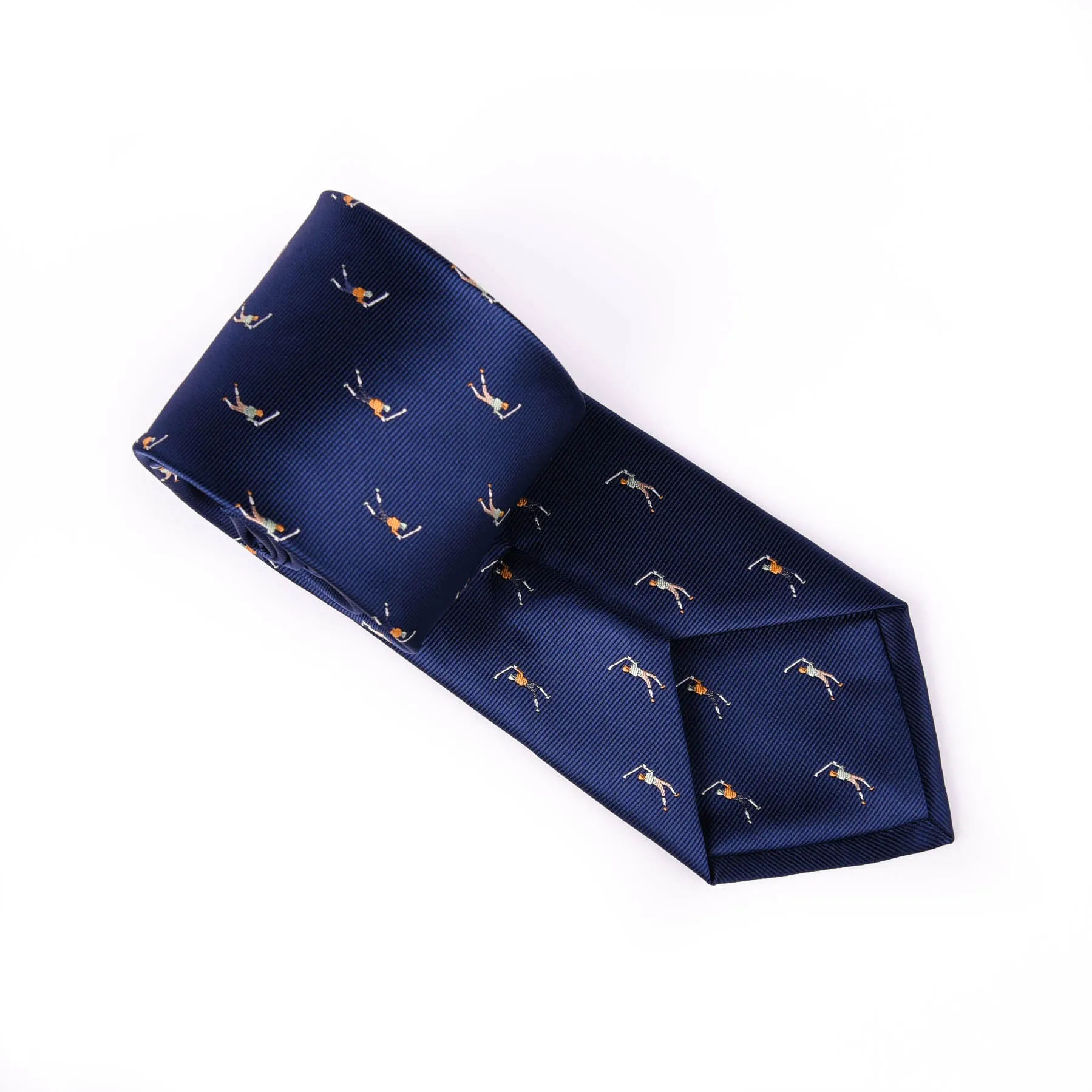 Navy Blue Golf Italian Designer Business Apparel 3.15" Tie Professional Fashion