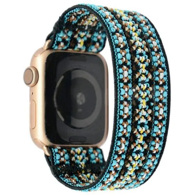 Neon Red Green Ethnic Pattern Apple Watch band Series Watchbands