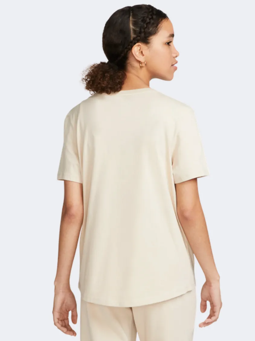 Nike Essential  Women Lifestyle T-Shirt Sanddrift/White