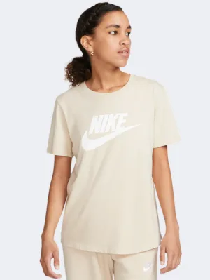 Nike Essential  Women Lifestyle T-Shirt Sanddrift/White