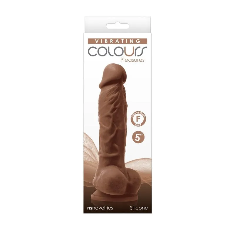 NS Novelties Colours 5″ Vibrating Brown Dildo