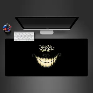 Nysekai ""We are all mad here" Design M-XXL Size Gaming Mouse Pad'' Computer Desk Mat