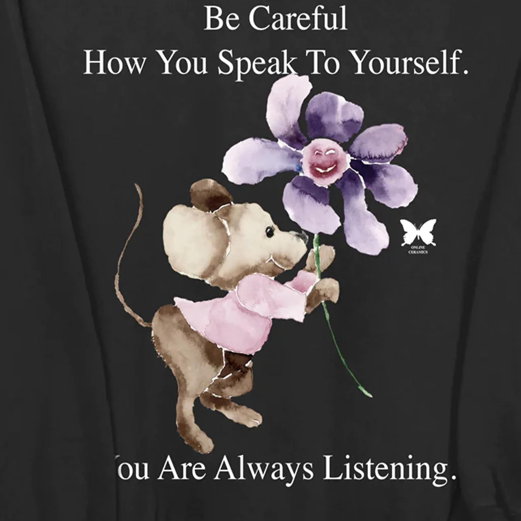 Online Ceramics “You Are Always Listening” Crewneck (Off-Black)