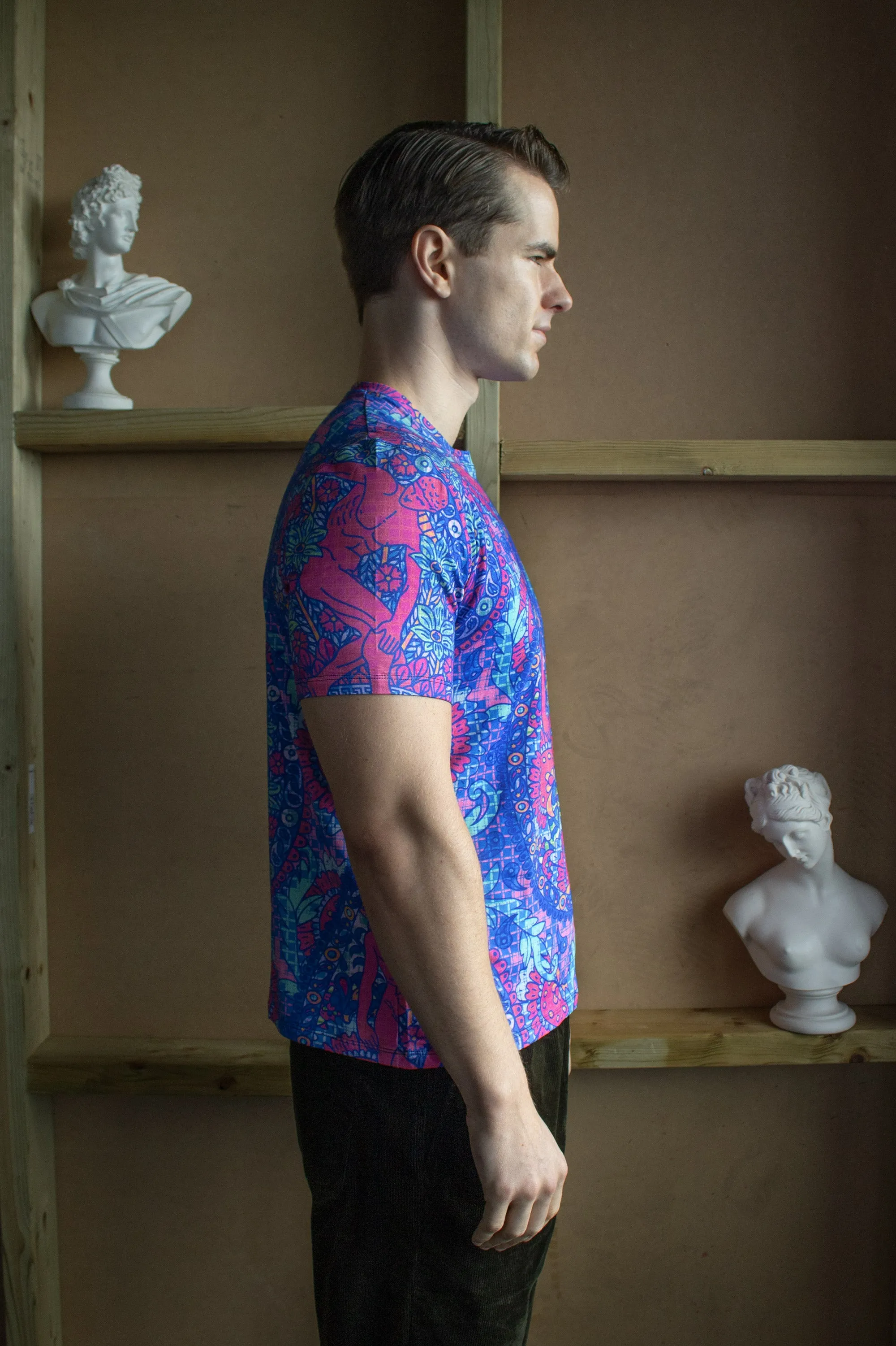 Paisley Gods – Pink and Blue T-shirt