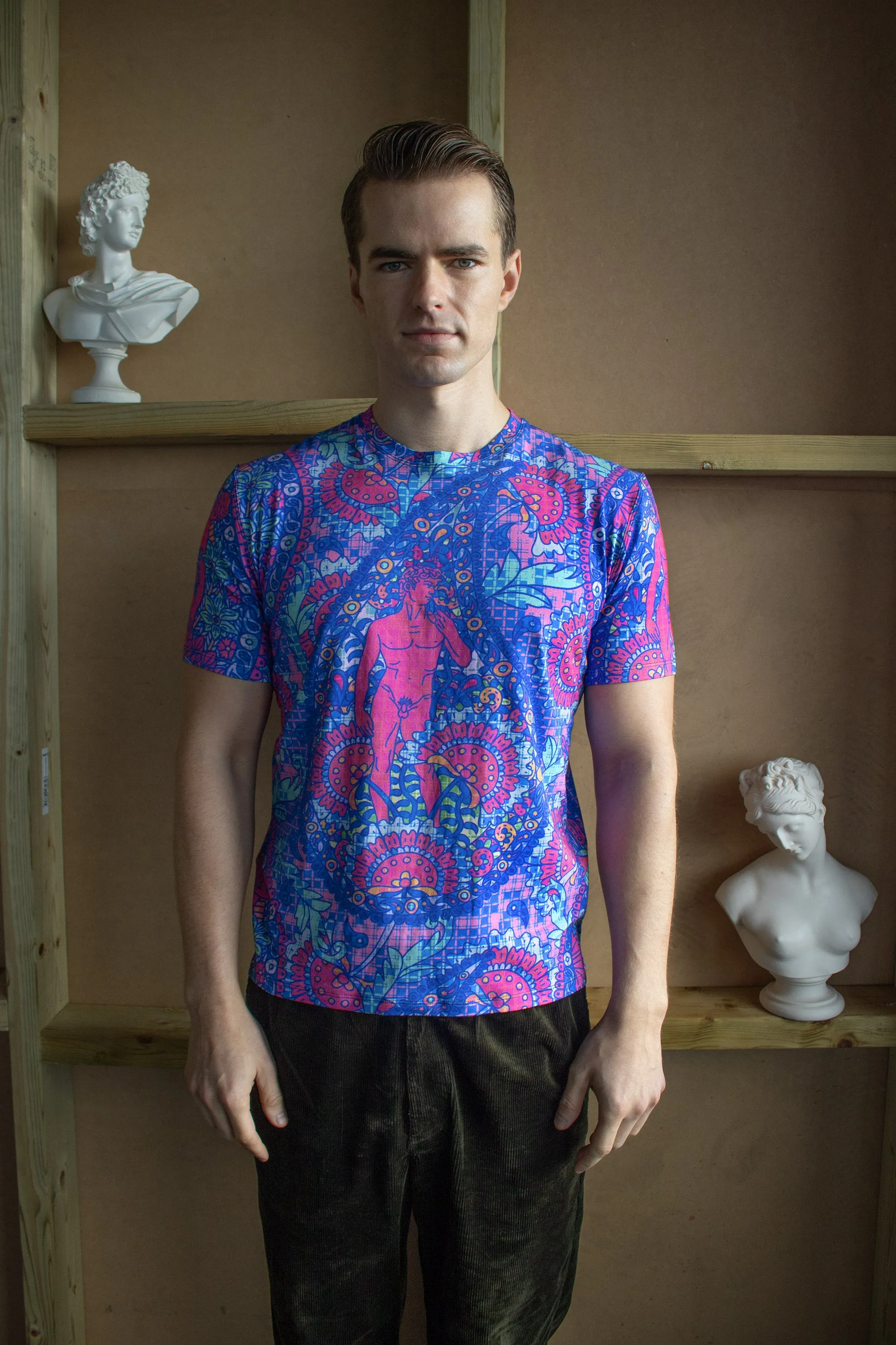 Paisley Gods – Pink and Blue T-shirt