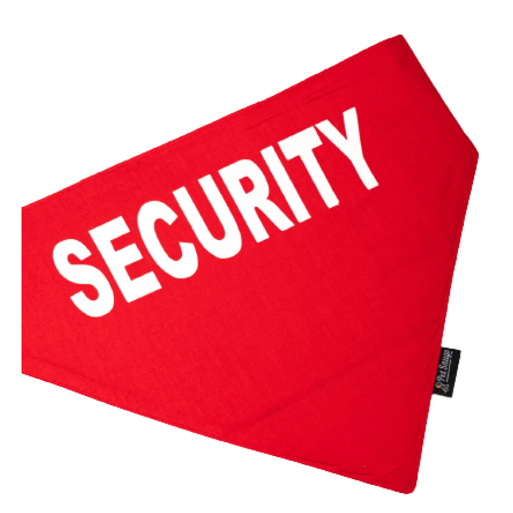 Petsnugs Security Bandana for Dogs and Cats (Bright Red)