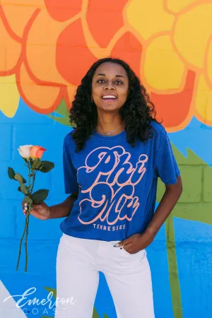 Phi Mu Bright Acid Wash T-Shirt