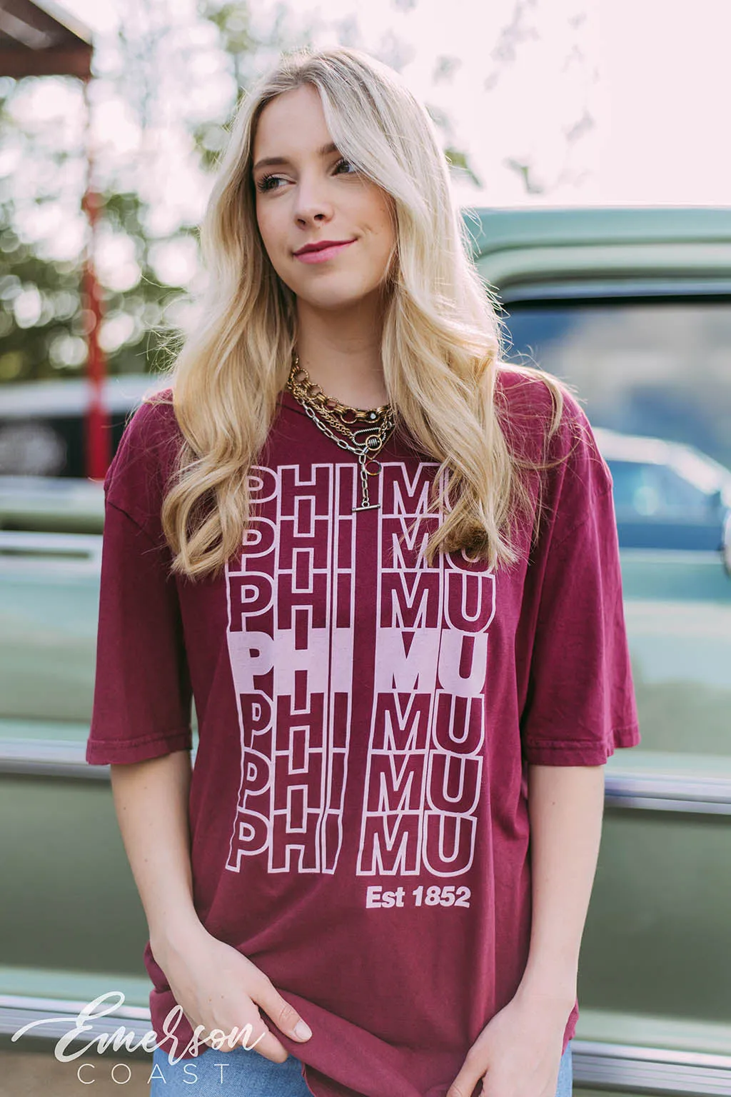 Phi Mu Repeating Vintage Tshirt