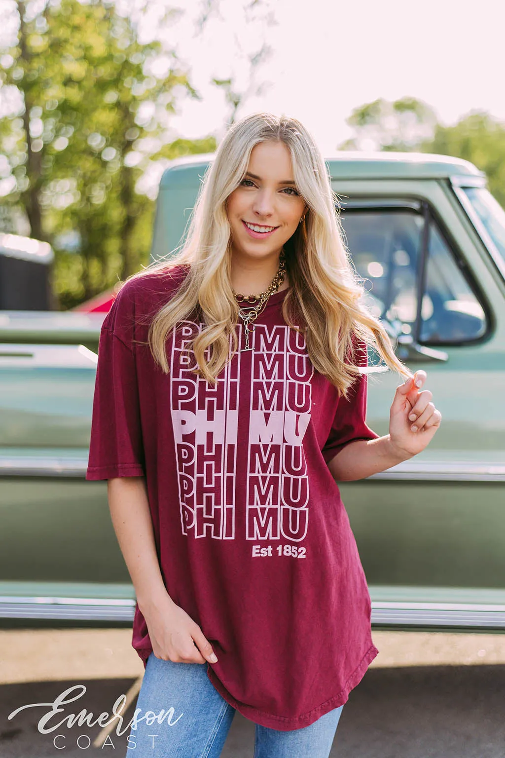 Phi Mu Repeating Vintage Tshirt