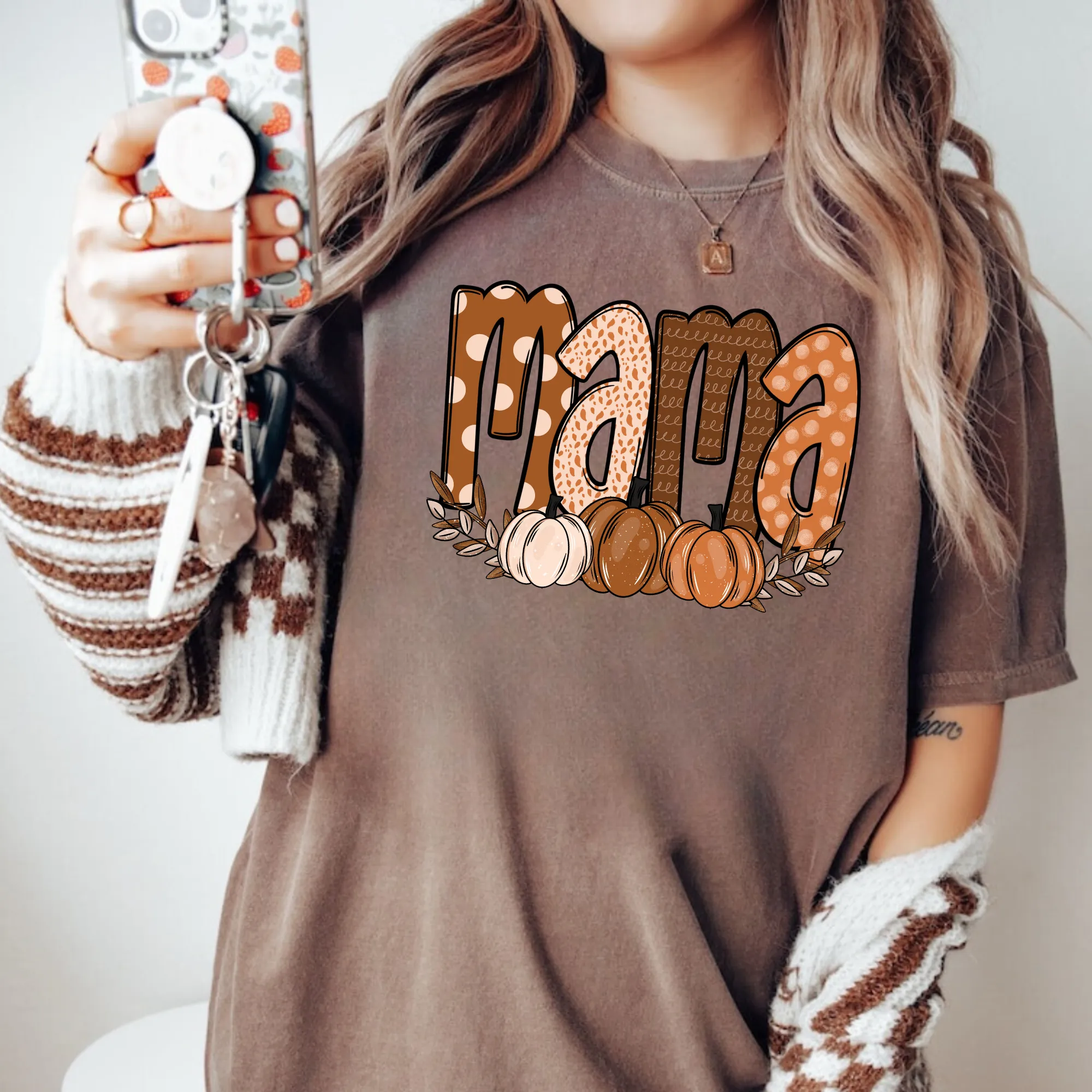 Pumpkin Fall Mama Shirt