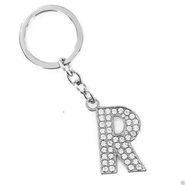 Q-Z Personalized Letters Crystal Keychain