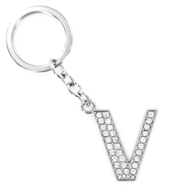 Q-Z Personalized Letters Crystal Keychain