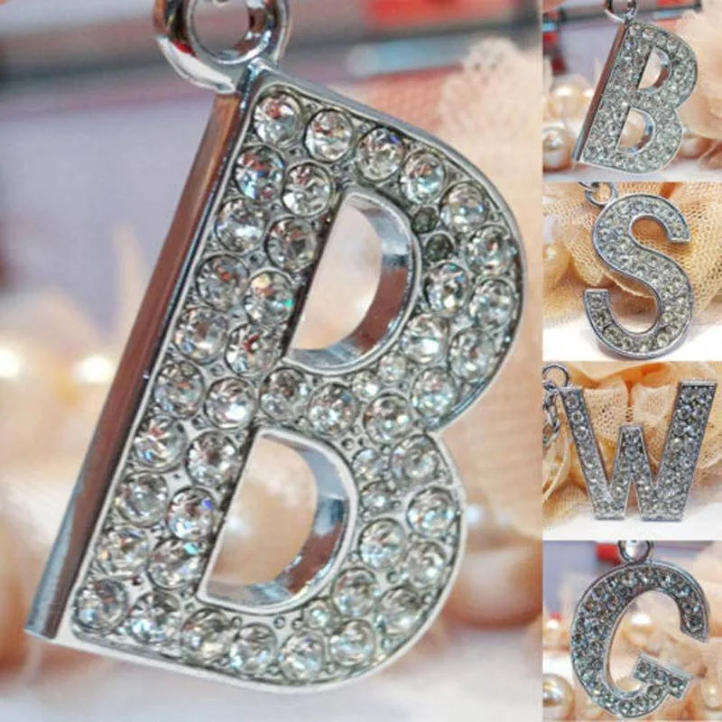 Q-Z Personalized Letters Crystal Keychain