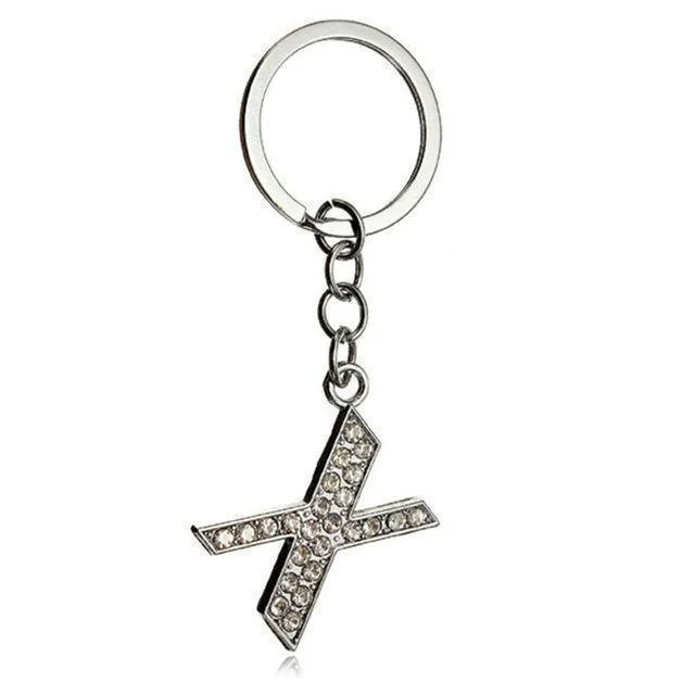 Q-Z Personalized Letters Crystal Keychain