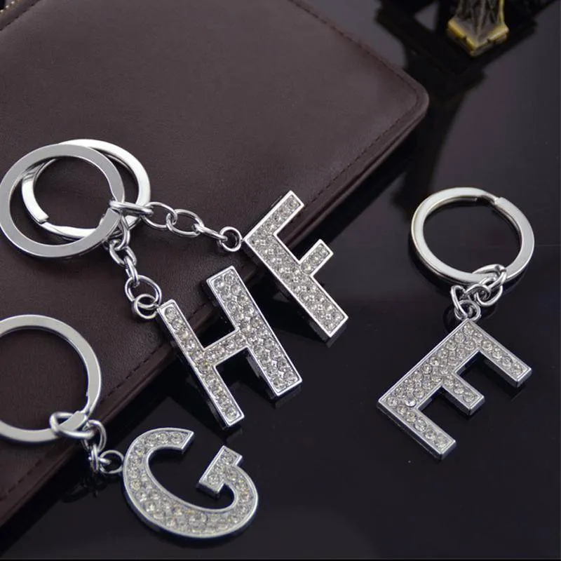 Q-Z Personalized Letters Crystal Keychain