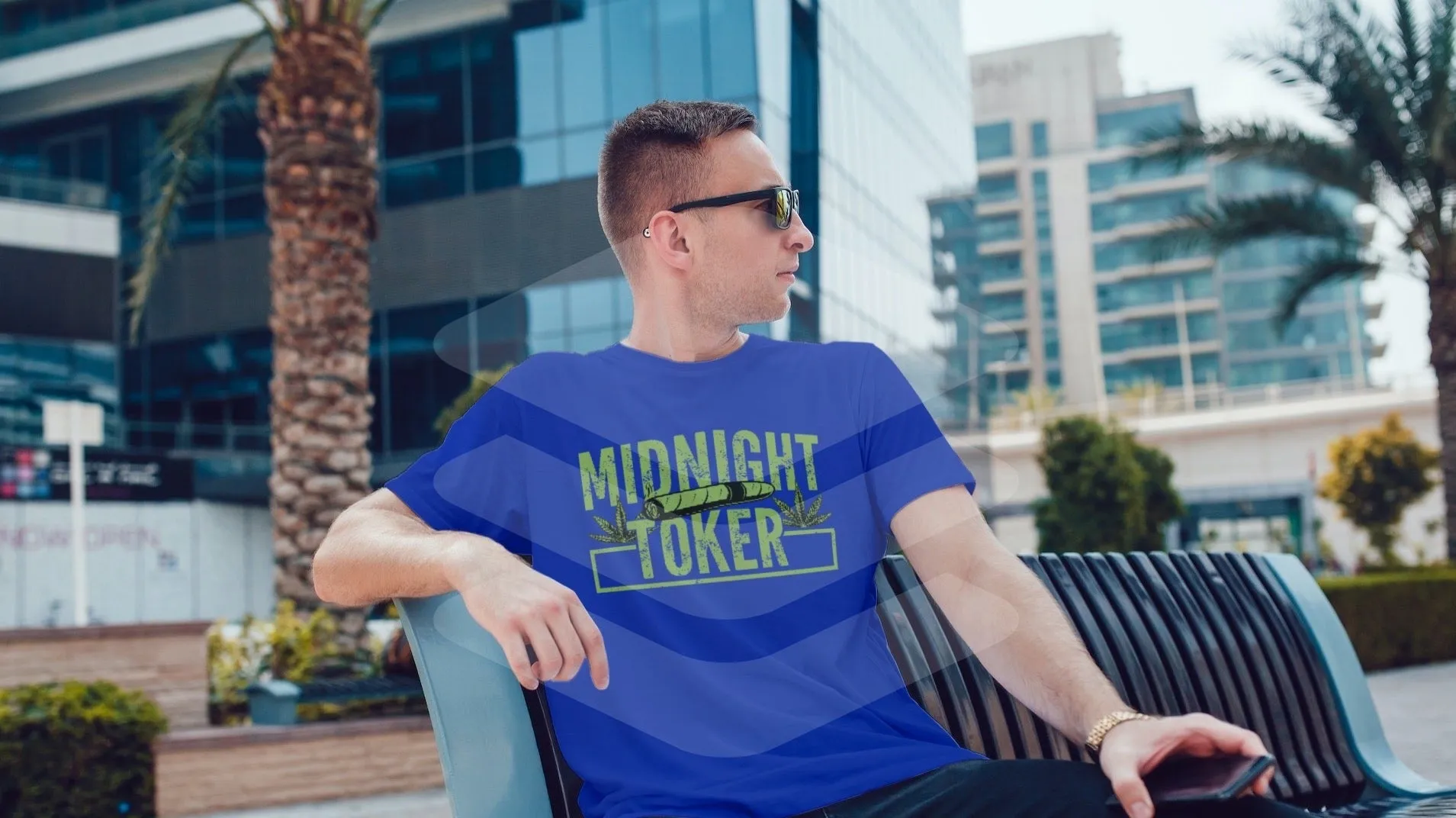 "Midnight Toker" T-Shirt with Joint Graphic - Perfect for Casual Nights