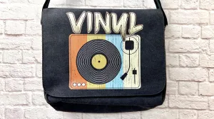 Record Player Retro Vintage Funky 70s 80s Classic Shoulder/Messenger Record Bag