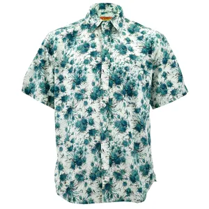 Regular Fit Short Sleeve Shirt - Mint Roses