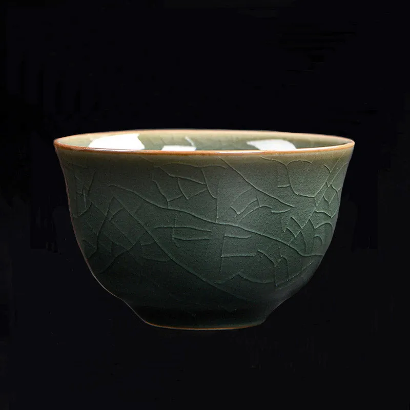 Ru Kiln Ice Crackle Retro Ceramic Tea Cup