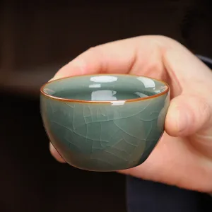 Ru Kiln Ice Crackle Retro Ceramic Tea Cup