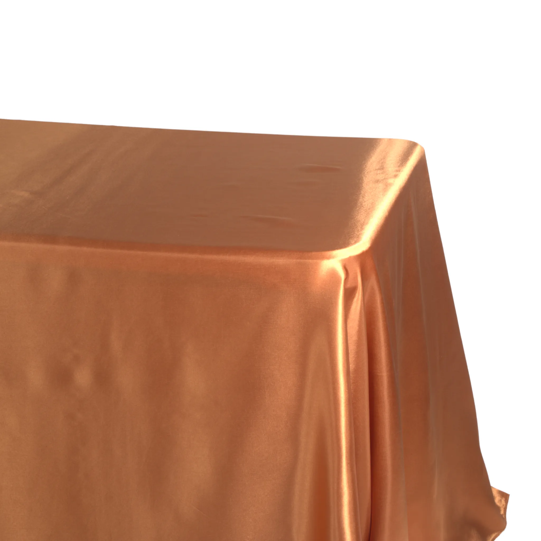 Satin Rectangular 90"x132" Tablecloth - Terracotta