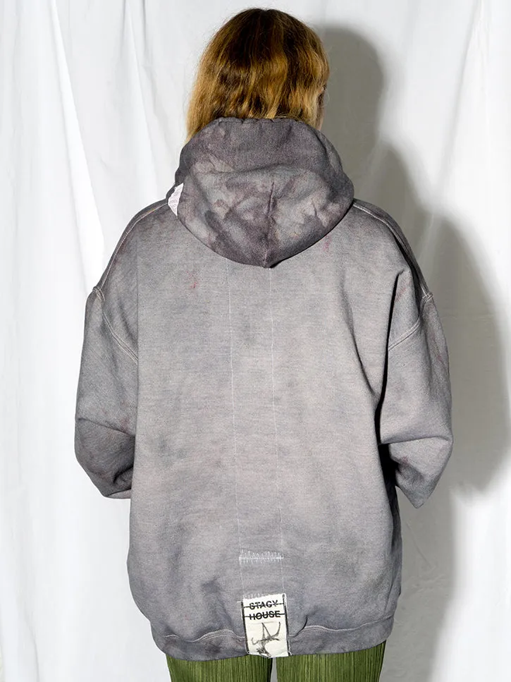 Stacy House G@P Bootleg Hoodie, Dark Grey Tie Dye