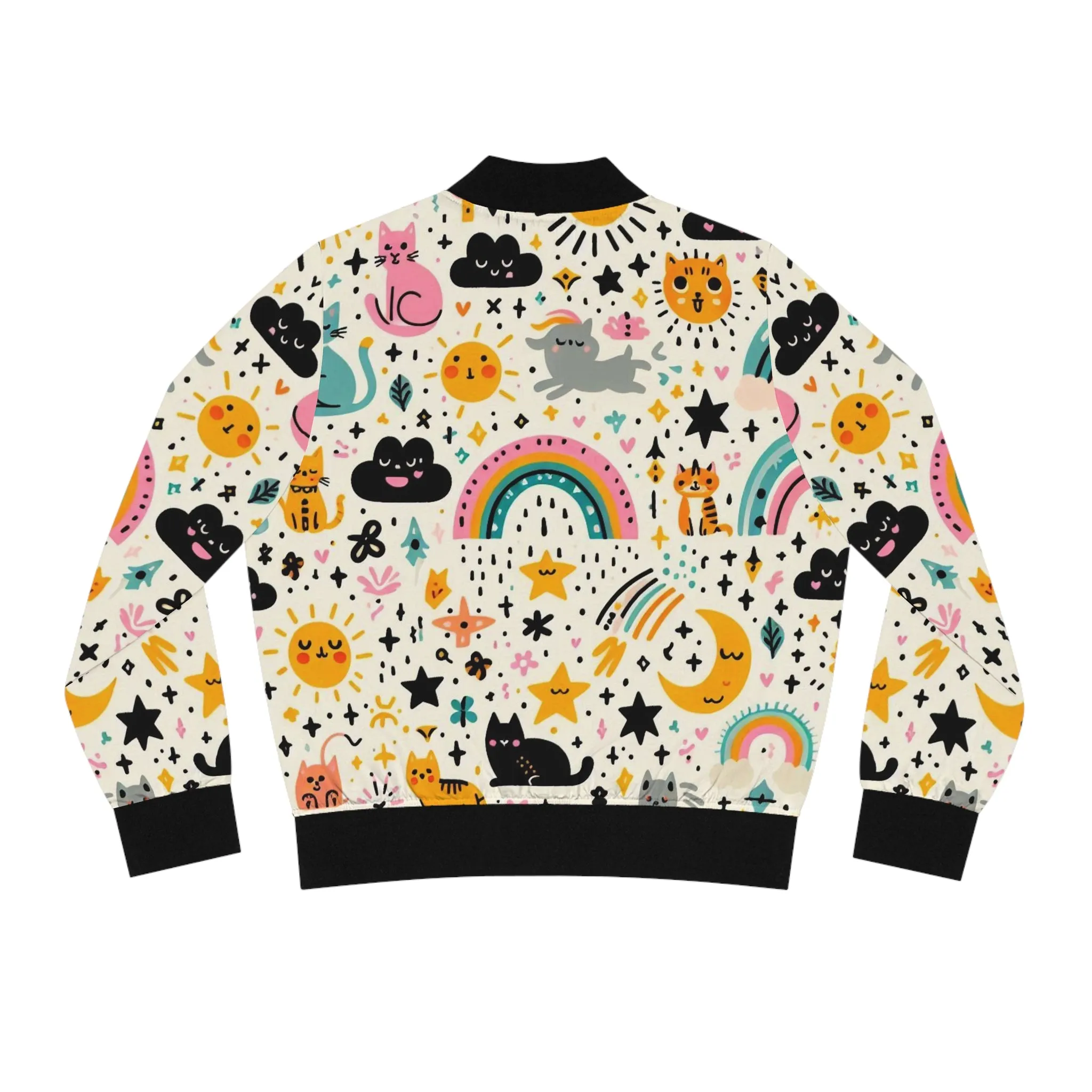 Sunshine, kitties, and rainbows - Women's Bomber Jacket (AOP)