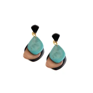 Tagua Lauren Earrings - Celeste Combo