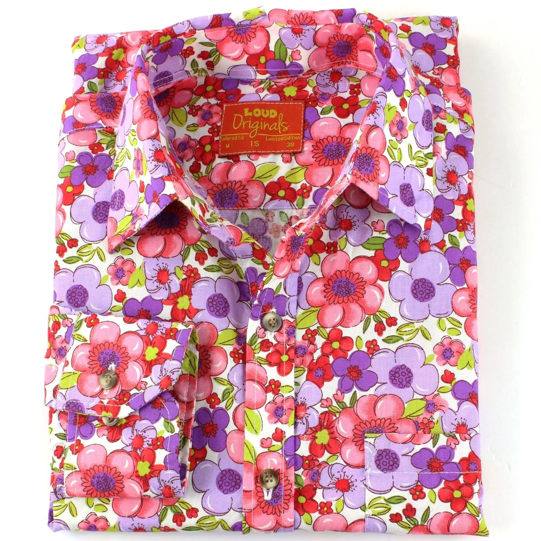 Tailored Fit Long Sleeve Shirt - Bright Summer Floral