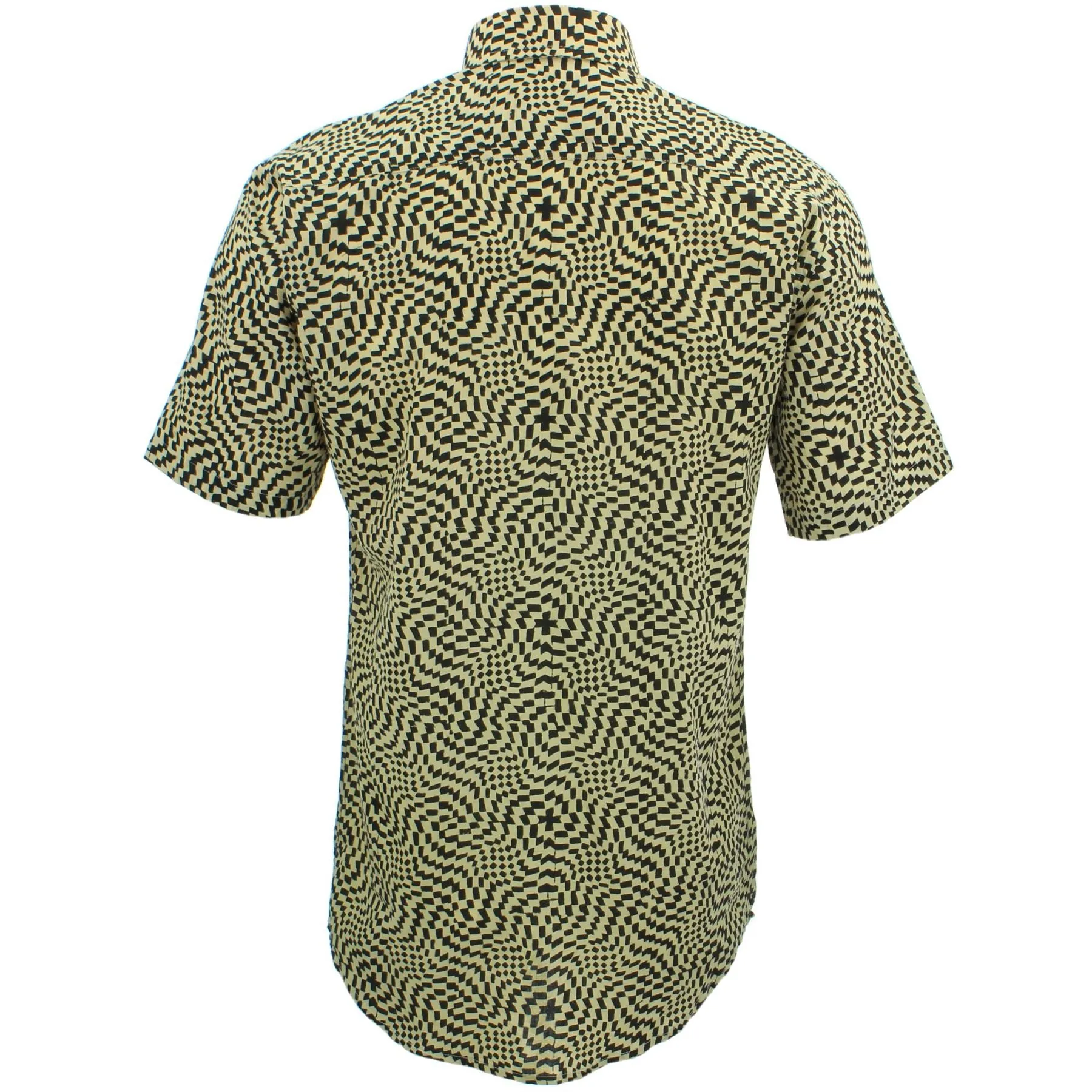 Tailored Fit Short Sleeve Shirt - Block Print - Psychedelic Shift