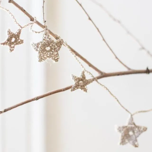 Teeny, Tiny and Small Crochet Star Garland Pattern