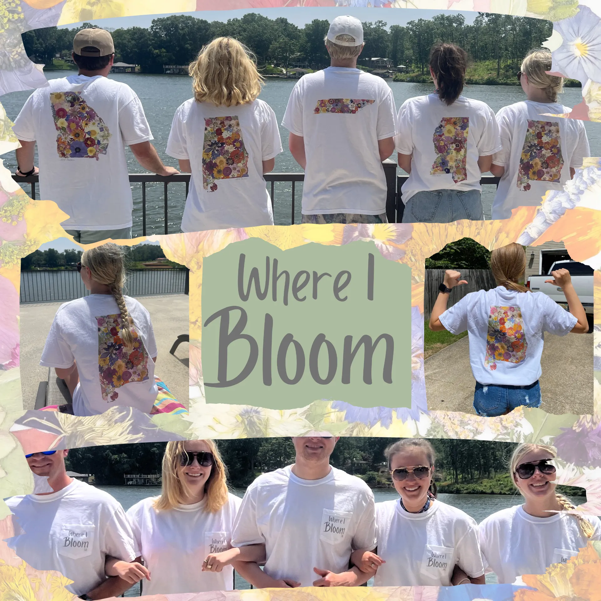 Texas Themed Comfort Colors Tshirt - "Where I Bloom" Collection