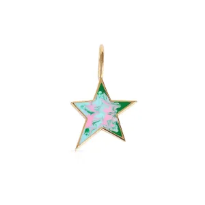 TIE DYE ENAMEL STAR CHARM